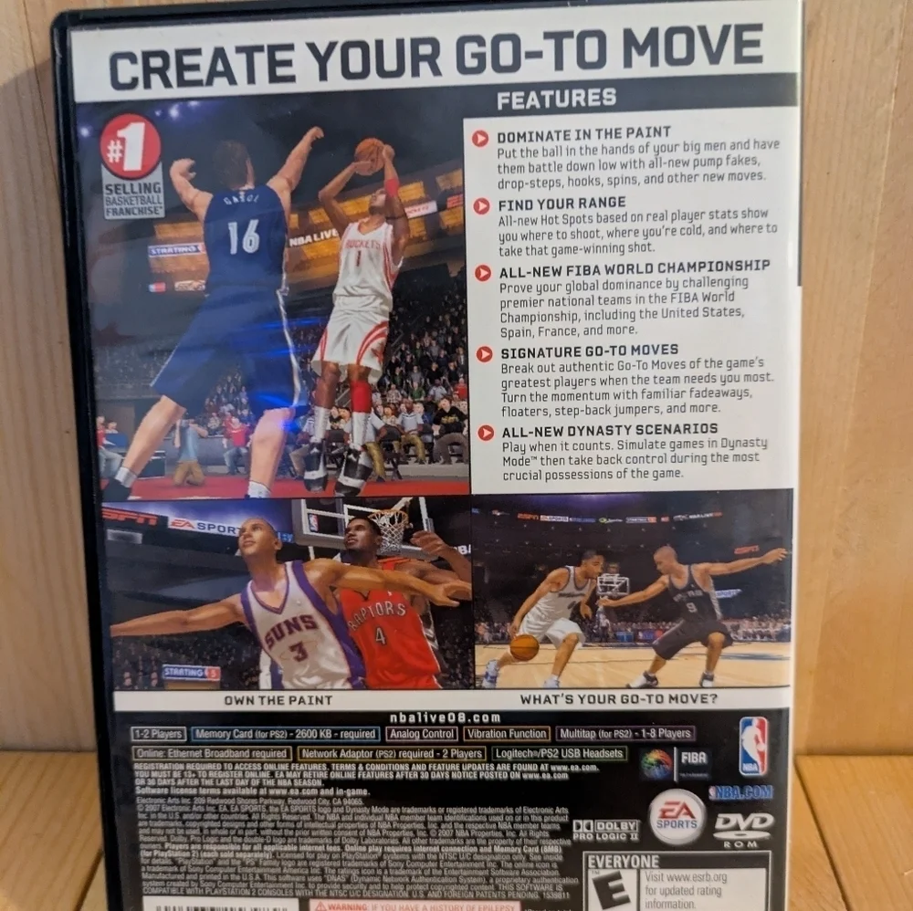 NBA Live 08 for PlayStation 2 - Black Game Used